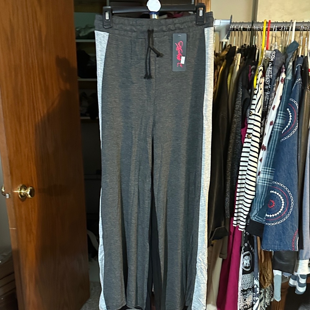 Signature Gray lounge pants  with White Accents